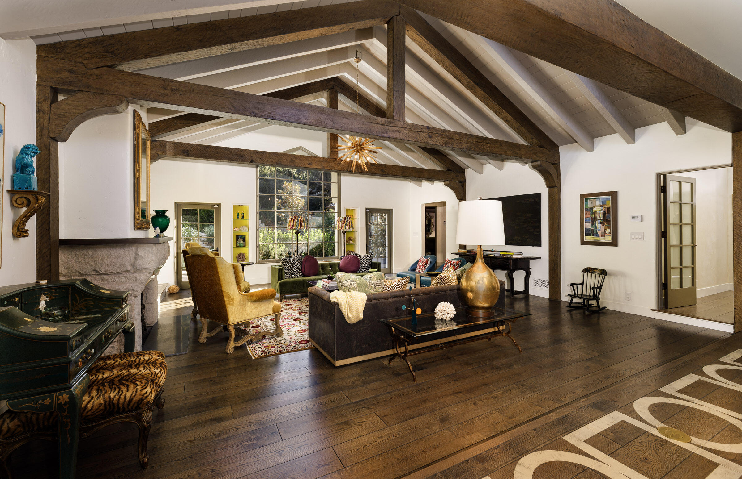 700 Mission Canyon Road Santa Barbara, CA 93105 - Photo 5 of 44 a living room with furniture and wooden floor