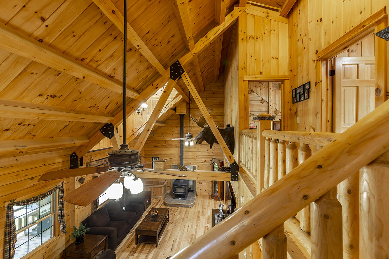 187 Razorville Road Washington, ME 04574 - Photo 32 of 38 View of Living Room From Stairs