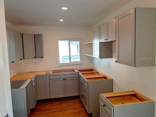 a room with storage and utility