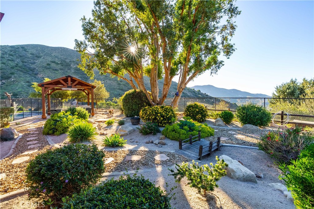 2862 Calmgarden Road Acton, CA 93510 - Photo 53 of 69 a view of a garden with a fountain
