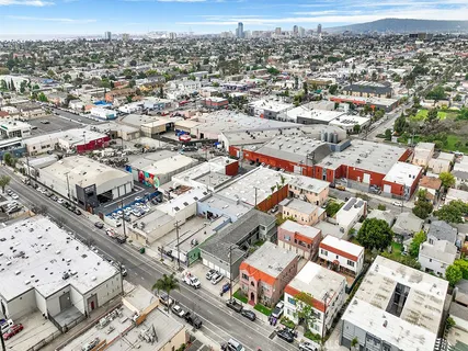 an aerial view of a city