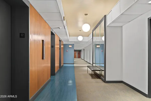 a view of a hallway with interior of the house