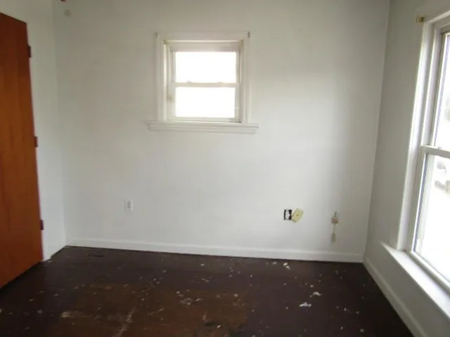 a view of a closet in a room
