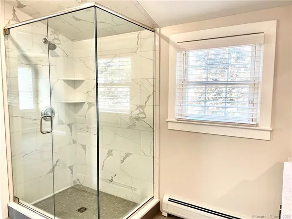 an empty room with a window