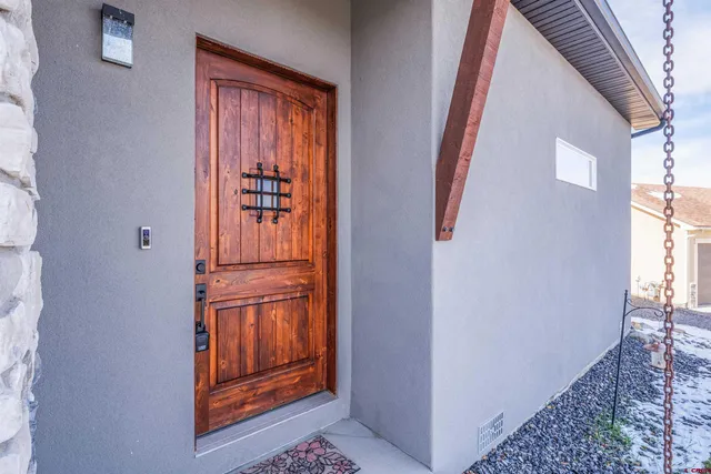 a view of front door