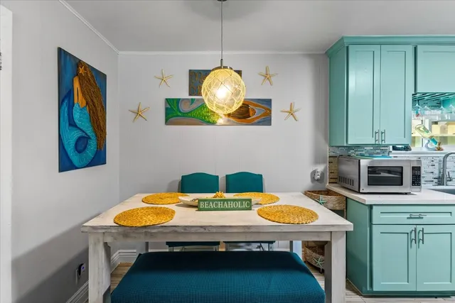 a room with furniture and pool table