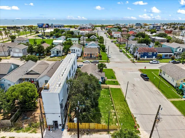 an aerial view of multiple house
