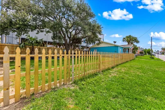 a view of a backyard with a garden