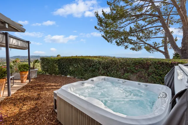 a view of a wooden floor with a yard