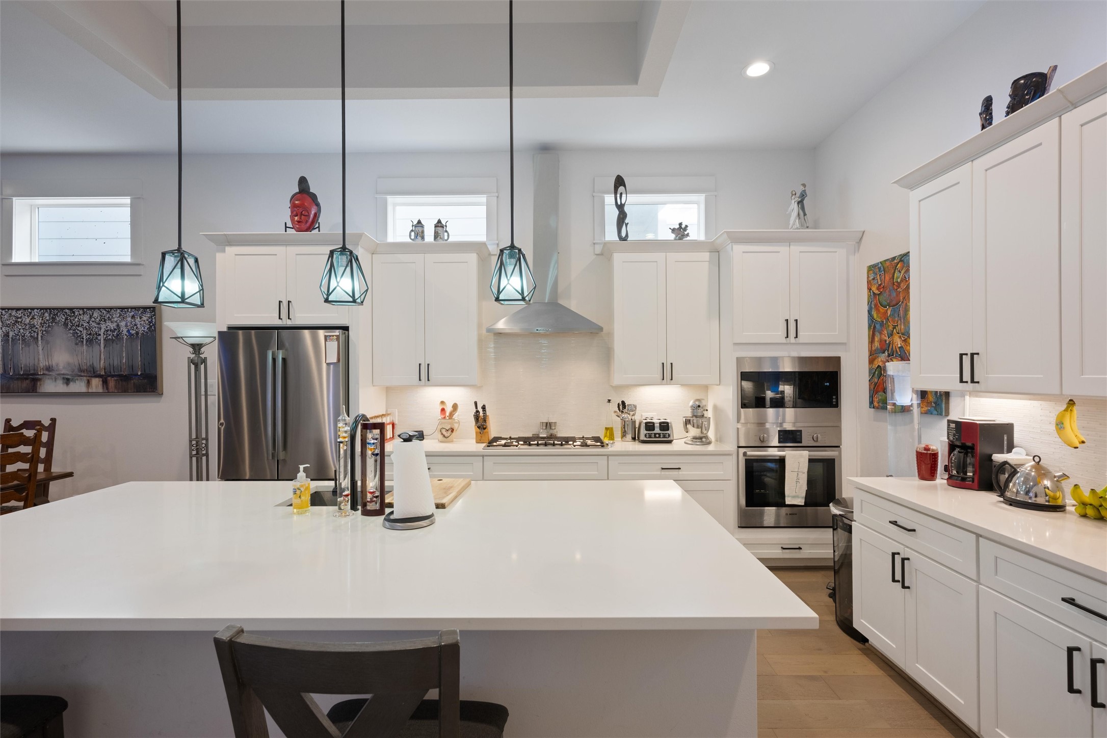 1136 Adele Street Houston, TX 77009 - Photo 5 of 28 a kitchen with kitchen island a counter top space a sink and cabinets