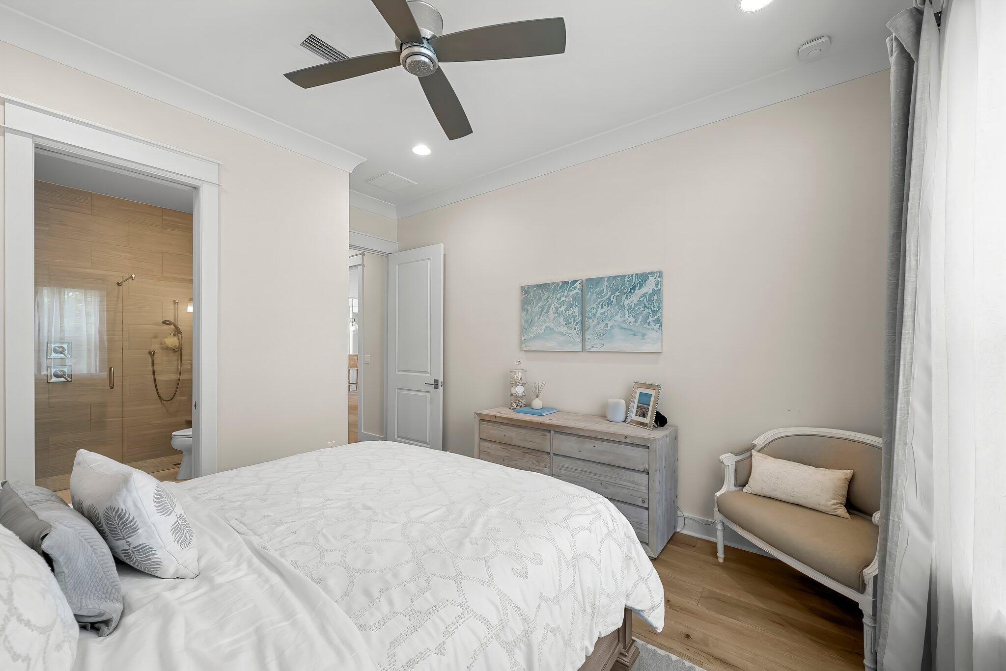 146 Trailhead Drive Inlet Beach, FL 32461 - Photo 24 of 74 a bedroom with a bed and a couch