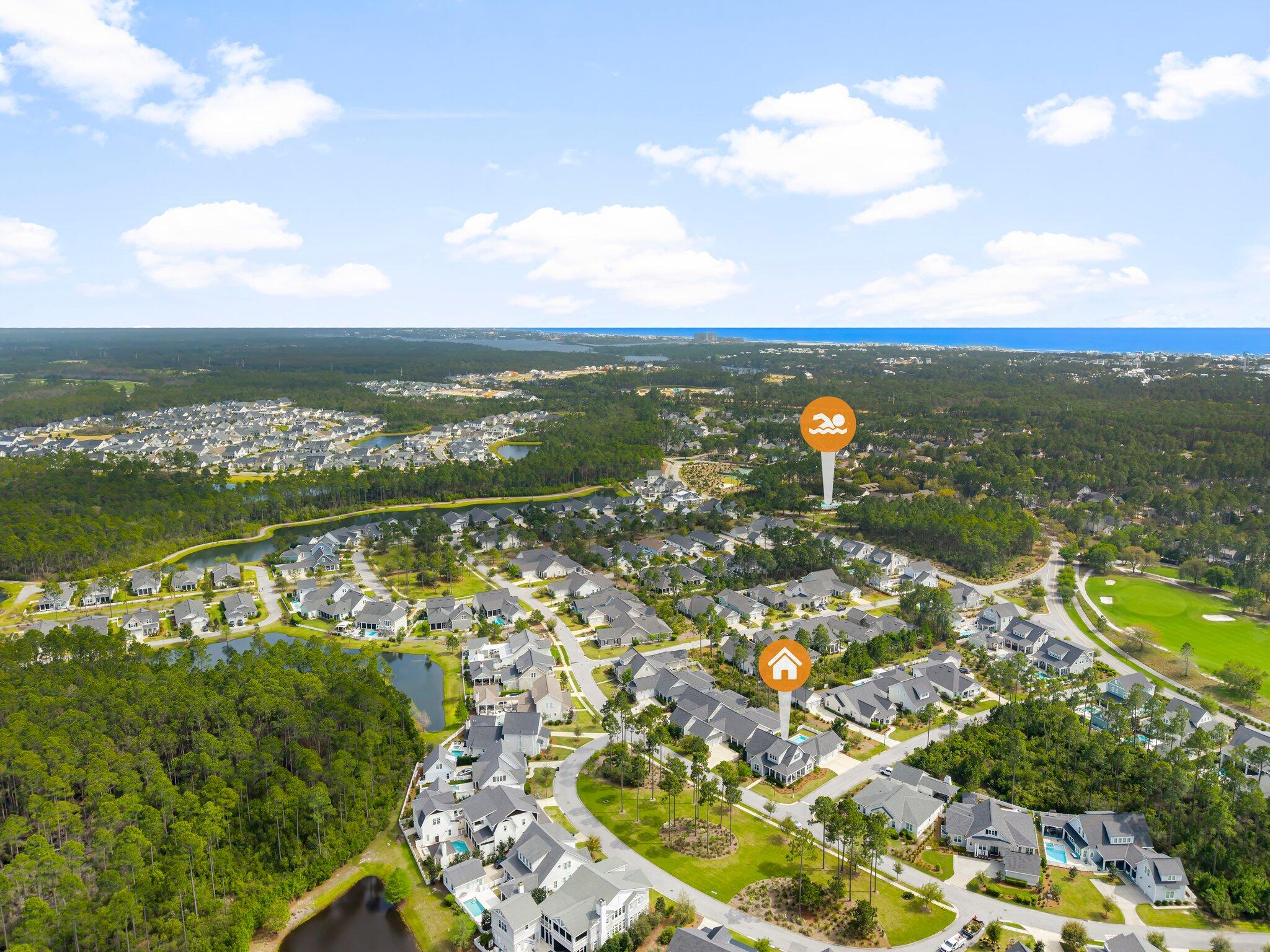 146 Trailhead Drive Inlet Beach, FL 32461 - Photo 48 of 74 a view of a city with an ocean