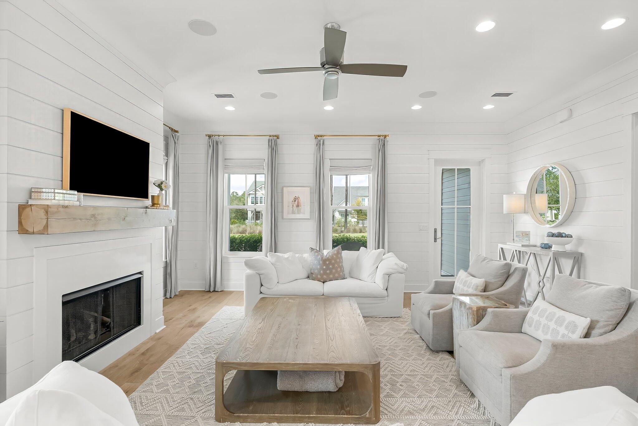 146 Trailhead Drive Inlet Beach, FL 32461 - Photo 9 of 74 a living room with furniture fireplace and flat screen tv