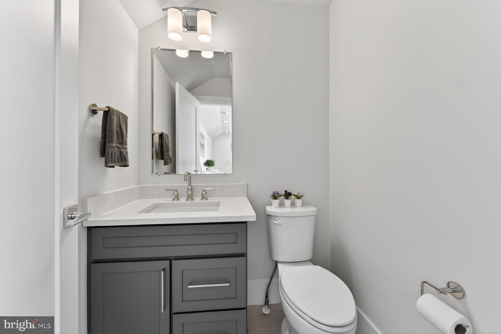 14665 Battery Ridge Lane Centreville, VA 20120 - Photo 44 of 66 a bathroom with a toilet sink and mirror