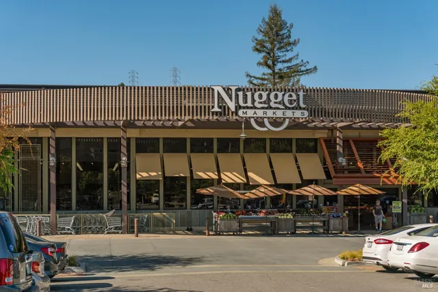 a front view of a building with street