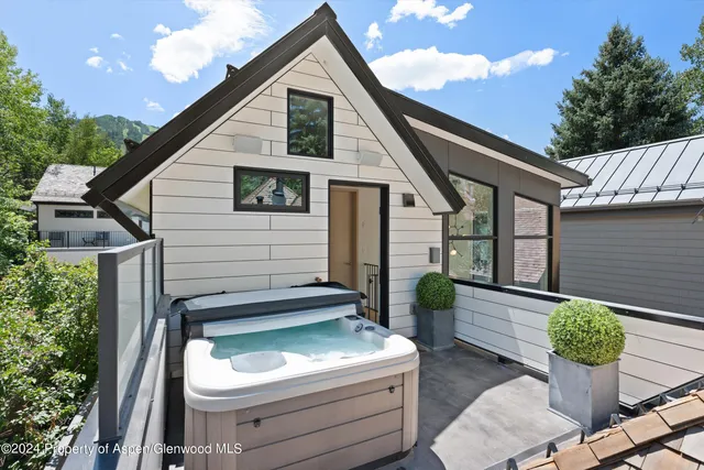 a view of a balcony with an outdoor space