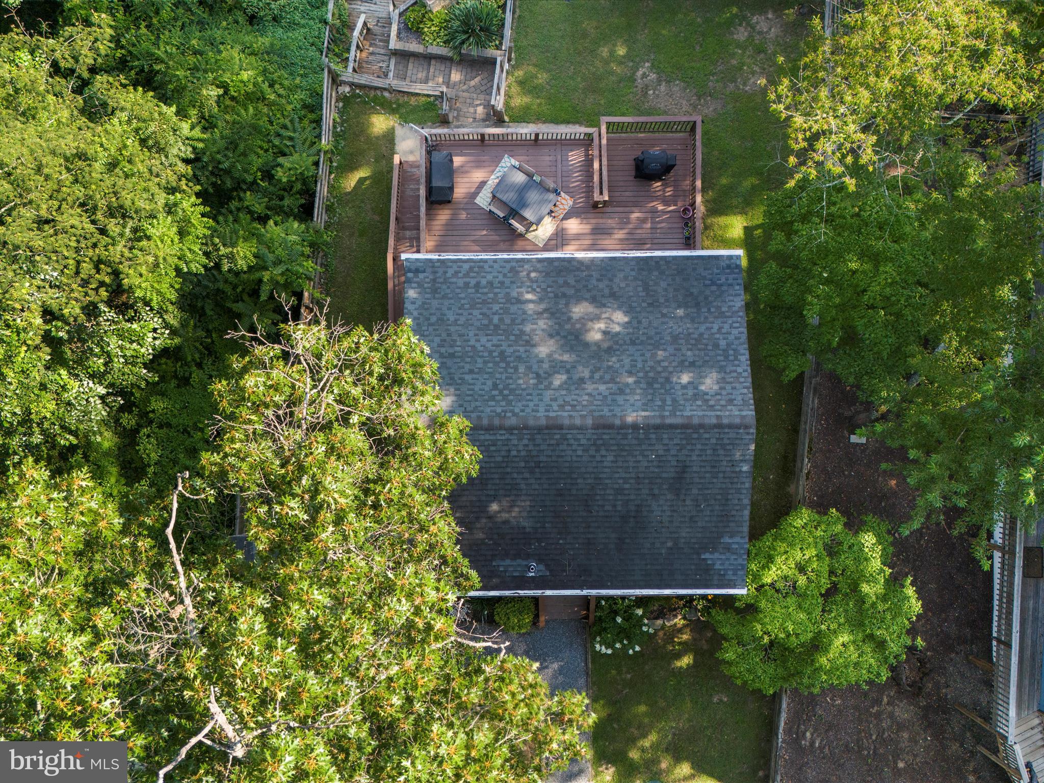 593 Riverside Drive Pasadena, MD 21122 - Photo 40 of 56 an aerial view of a house with a yard and large trees