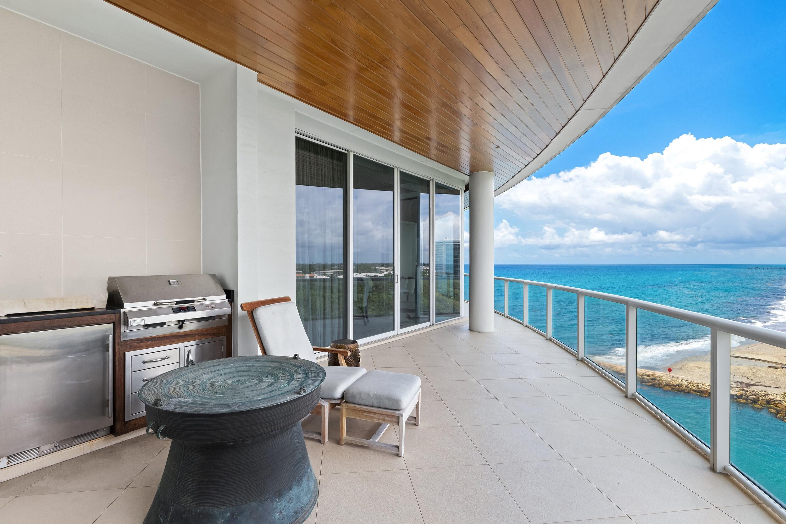 1000 South Ocean Boulevard, Unit 601 Boca Raton, FL 33432 - Photo 16 of 54 a balcony with furniture and next to a wall