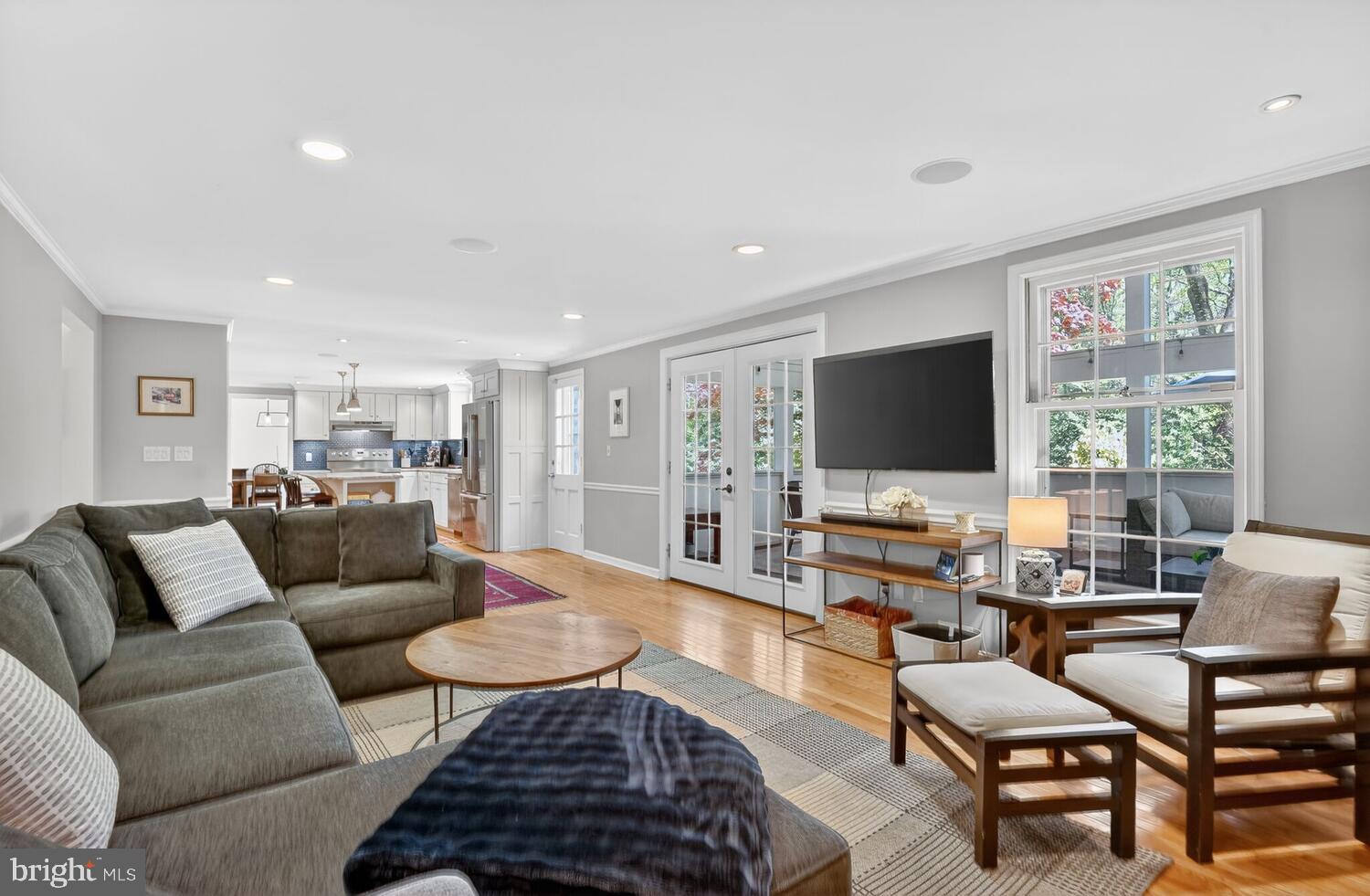 3811 Bent Branch Road Falls Church, VA 22041 - Photo 16 of 65 Family Room - French doors to fantastic porch