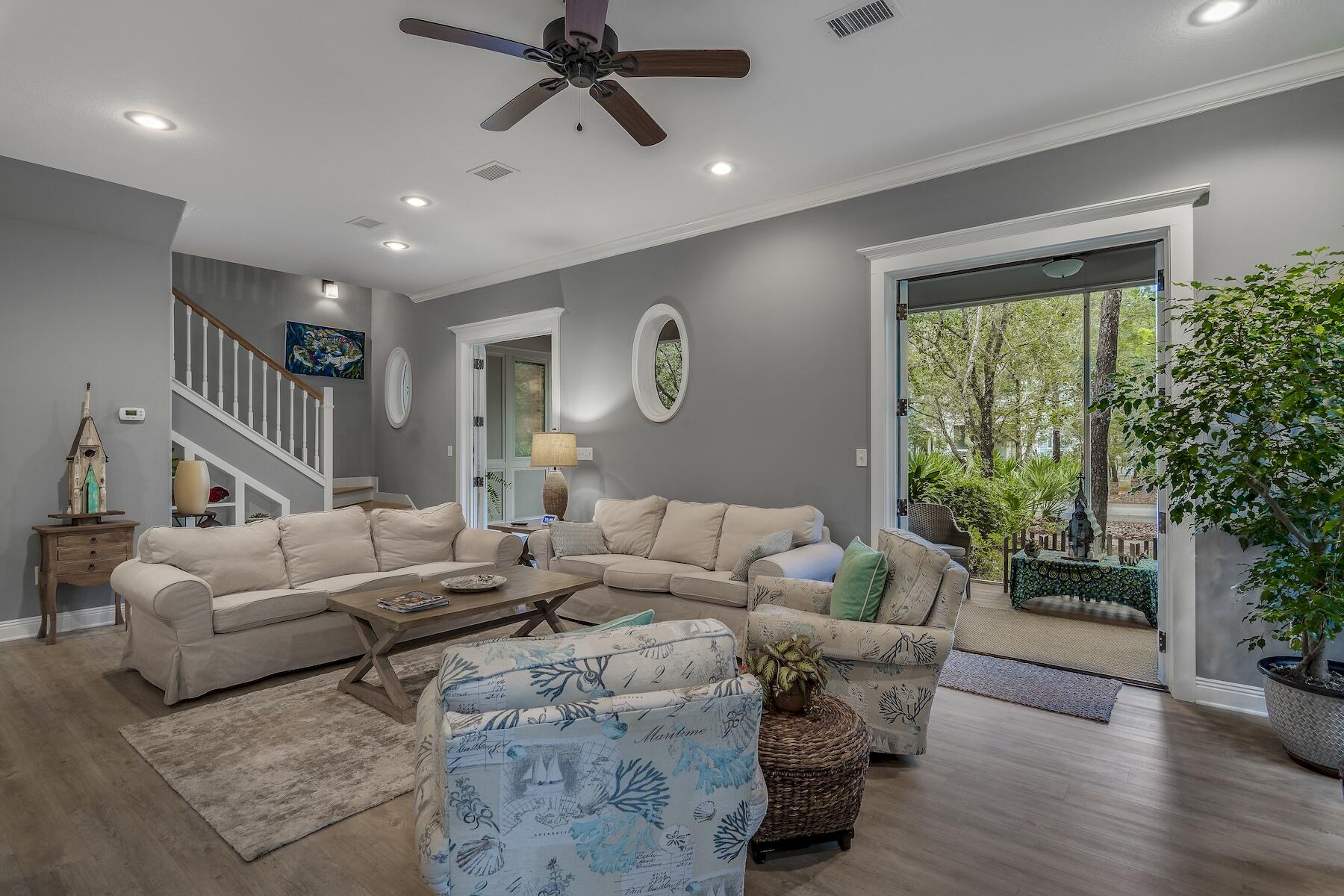 304 Wilderness Way Santa Rosa Beach, FL 32459 - Photo 9 of 48 a living room with furniture and a large window
