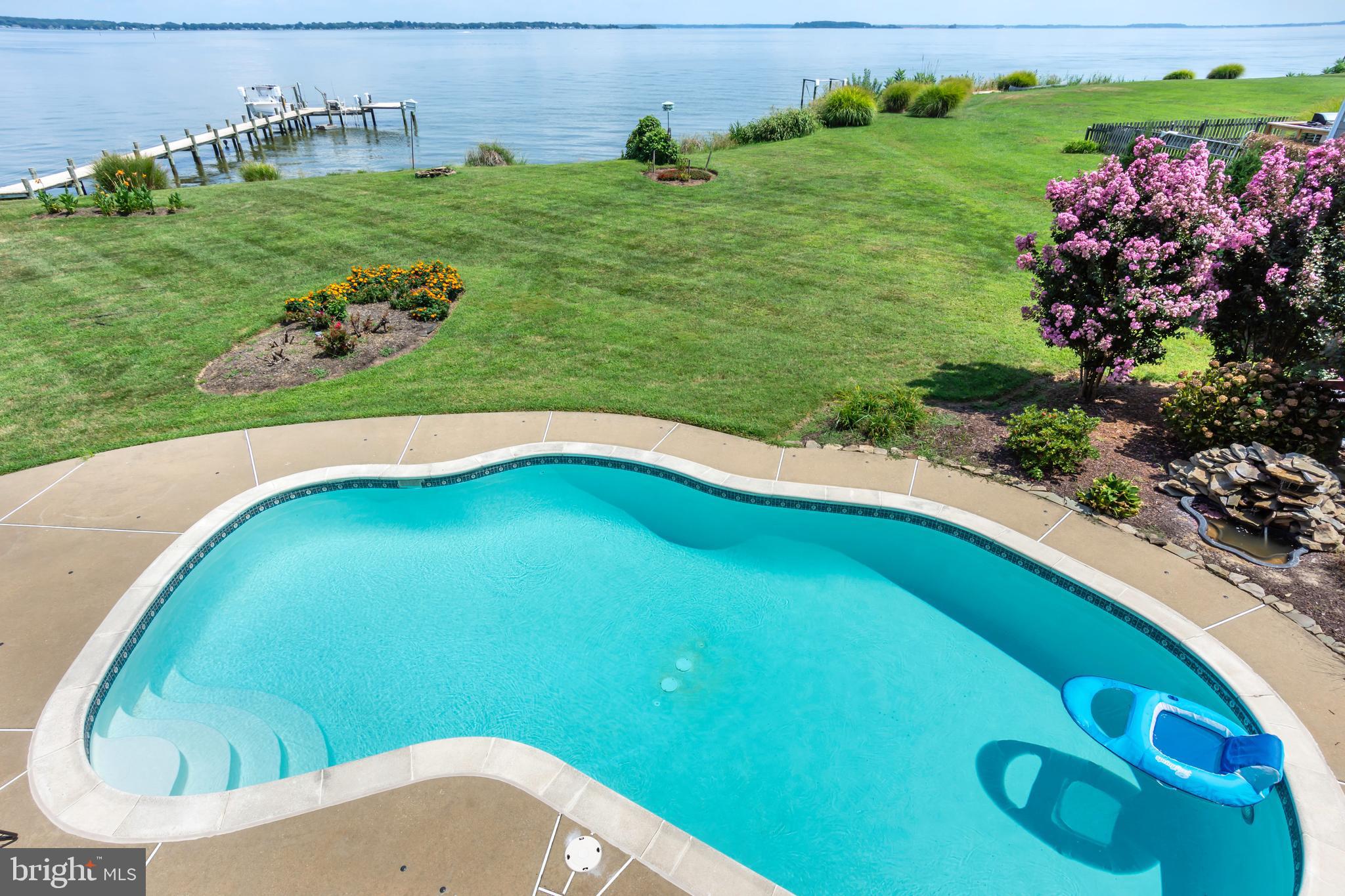 2903 Cox Neck Road East Chester, MD 21619 - Photo 36 of 55 View of Pool from second floor