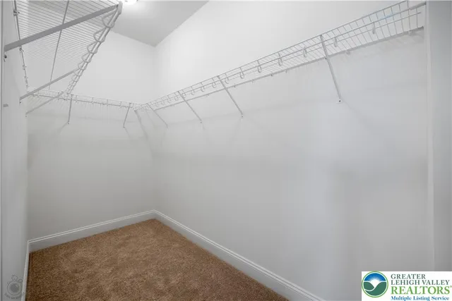 a small space with a fan