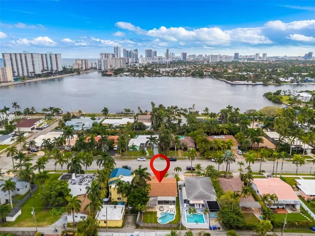 an aerial view of a city