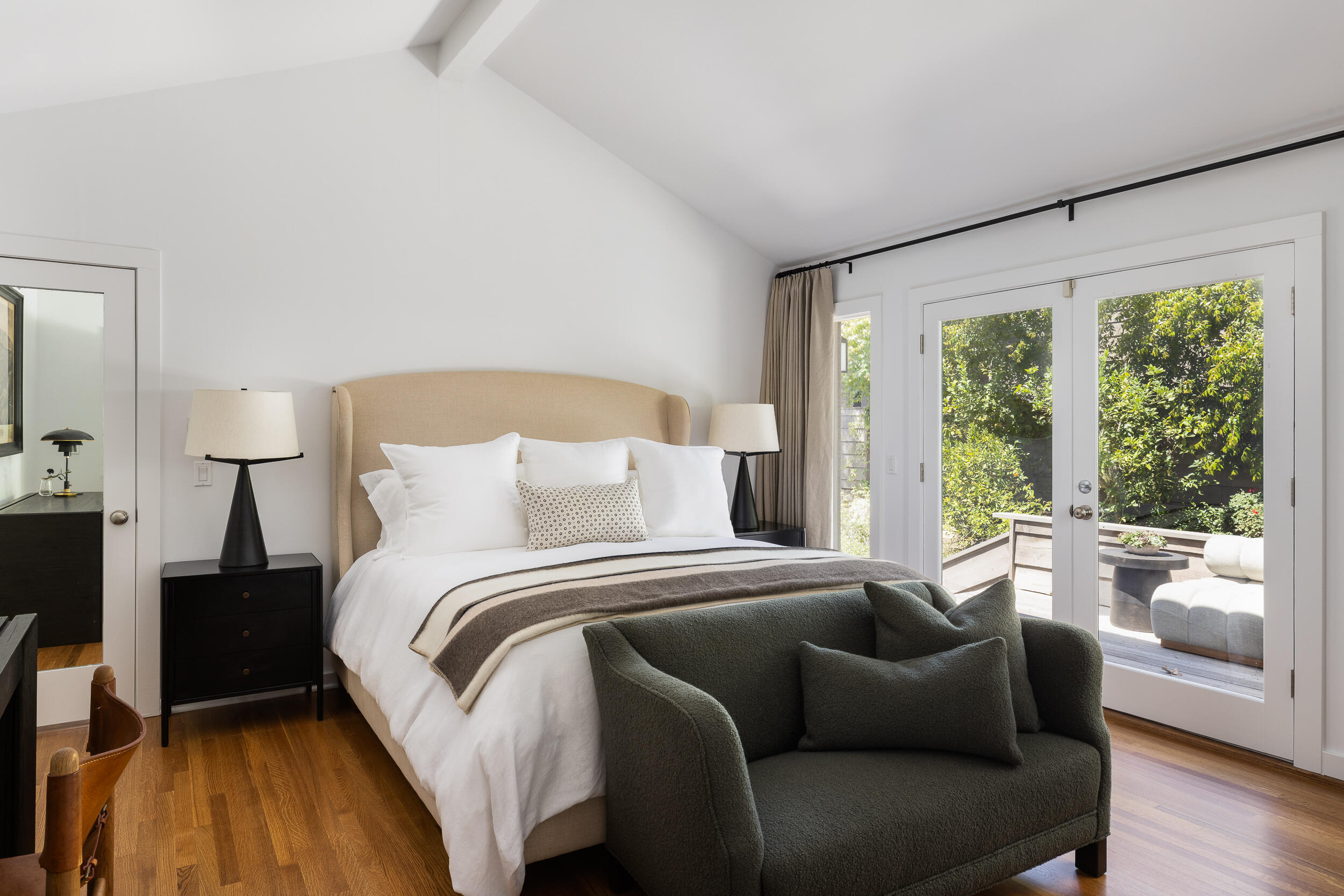 1515 East Valley Road, Unit C Santa Barbara, CA 93108 - Photo 15 of 22 a bedroom with a bed and a large window