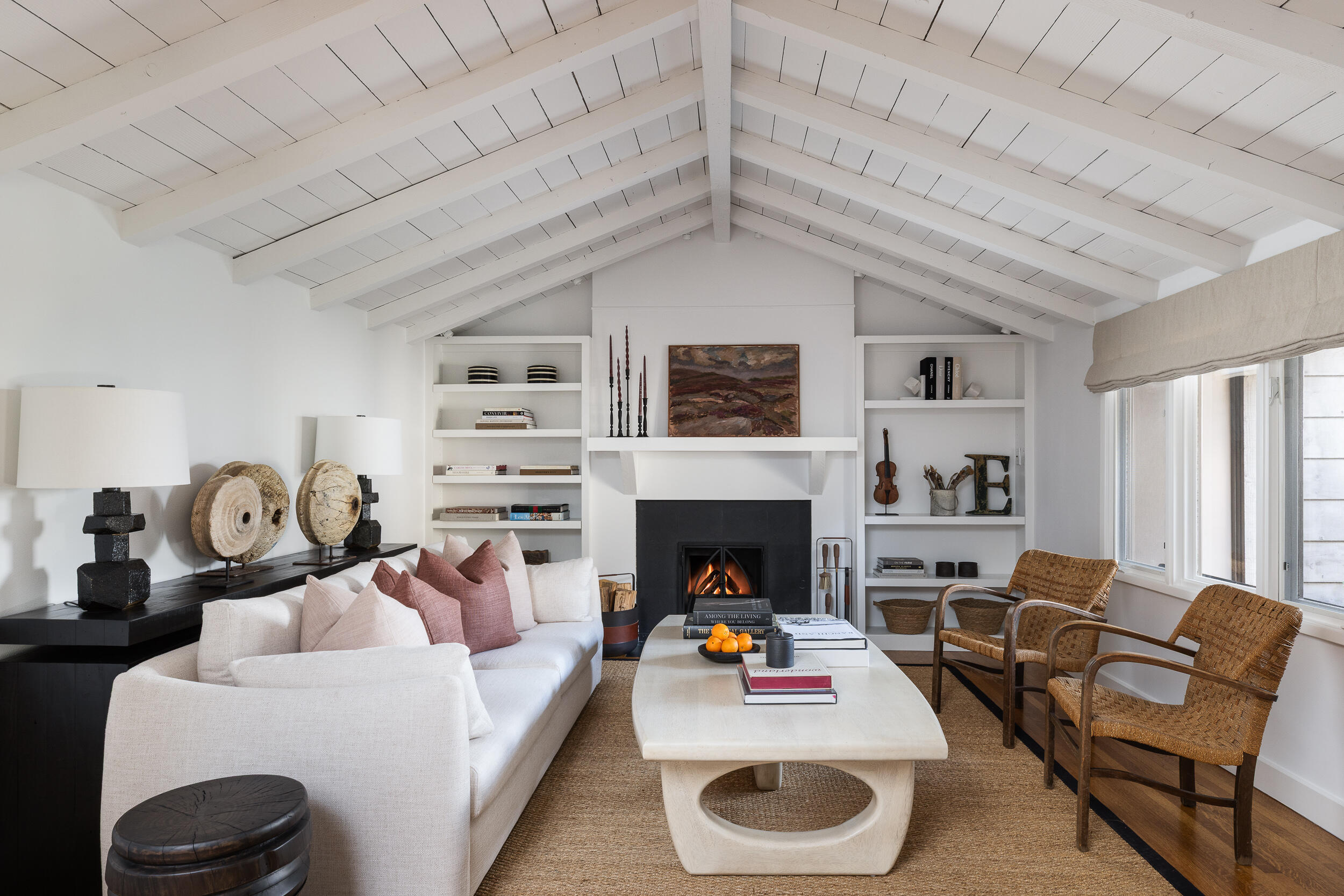 1515 East Valley Road, Unit C Santa Barbara, CA 93108 - Photo 9 of 22 a living room with furniture and a fireplace