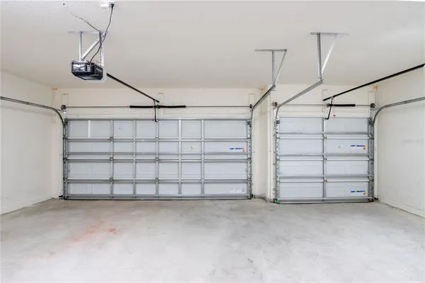 a view of a garage