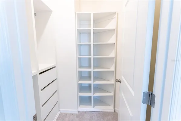 a view of a room with shelf