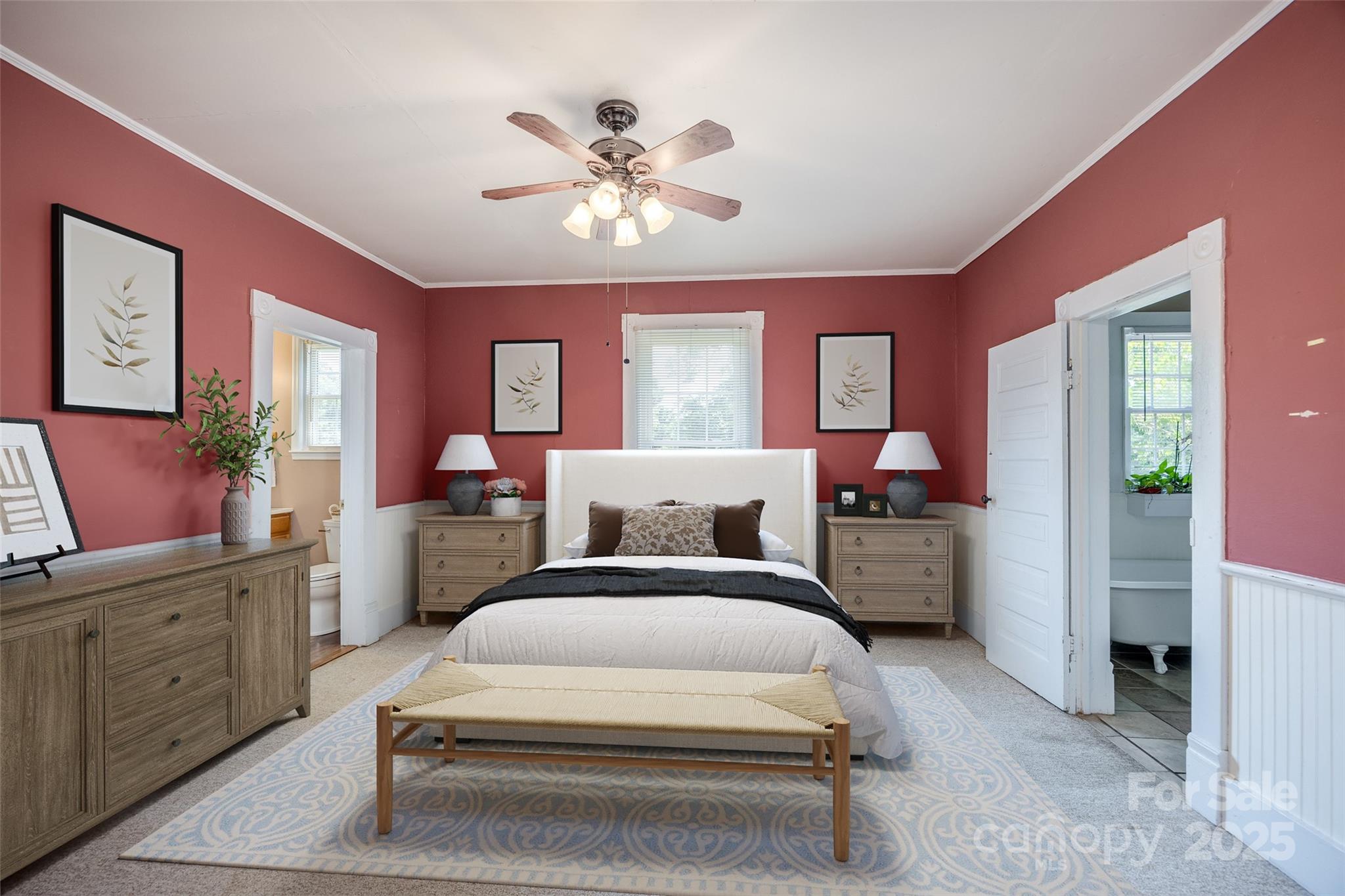 274 Old Harden Road Winnsboro, SC 29180 - Photo 19 of 39 a spacious bedroom with a bed and a chandelier