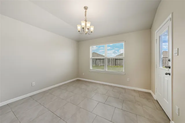 a view of livingroom with chandelier