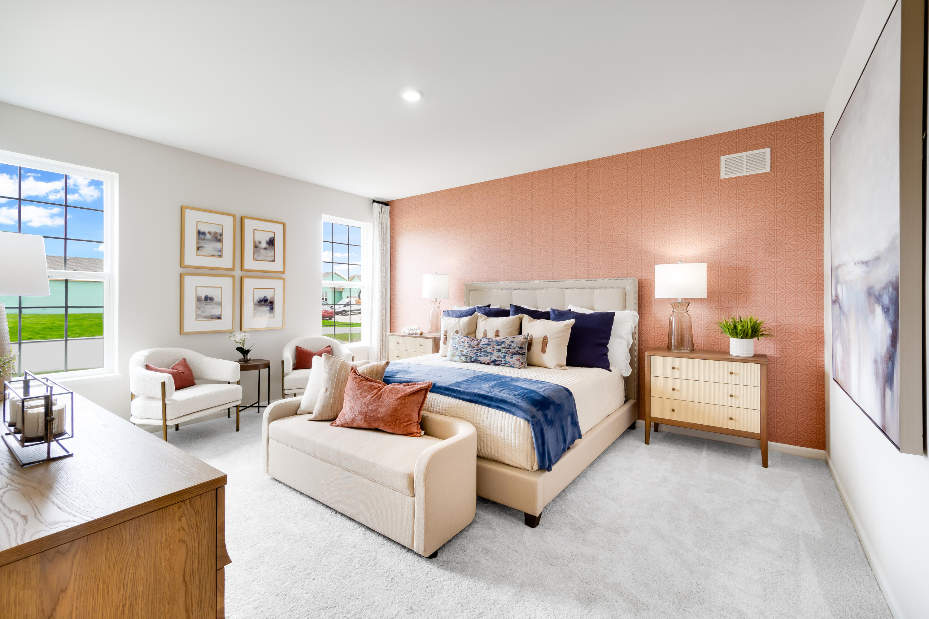 6417 Mound Avenue Portage, IN 46368 - Photo 8 of 17 a spacious bedroom with a bed and a couch