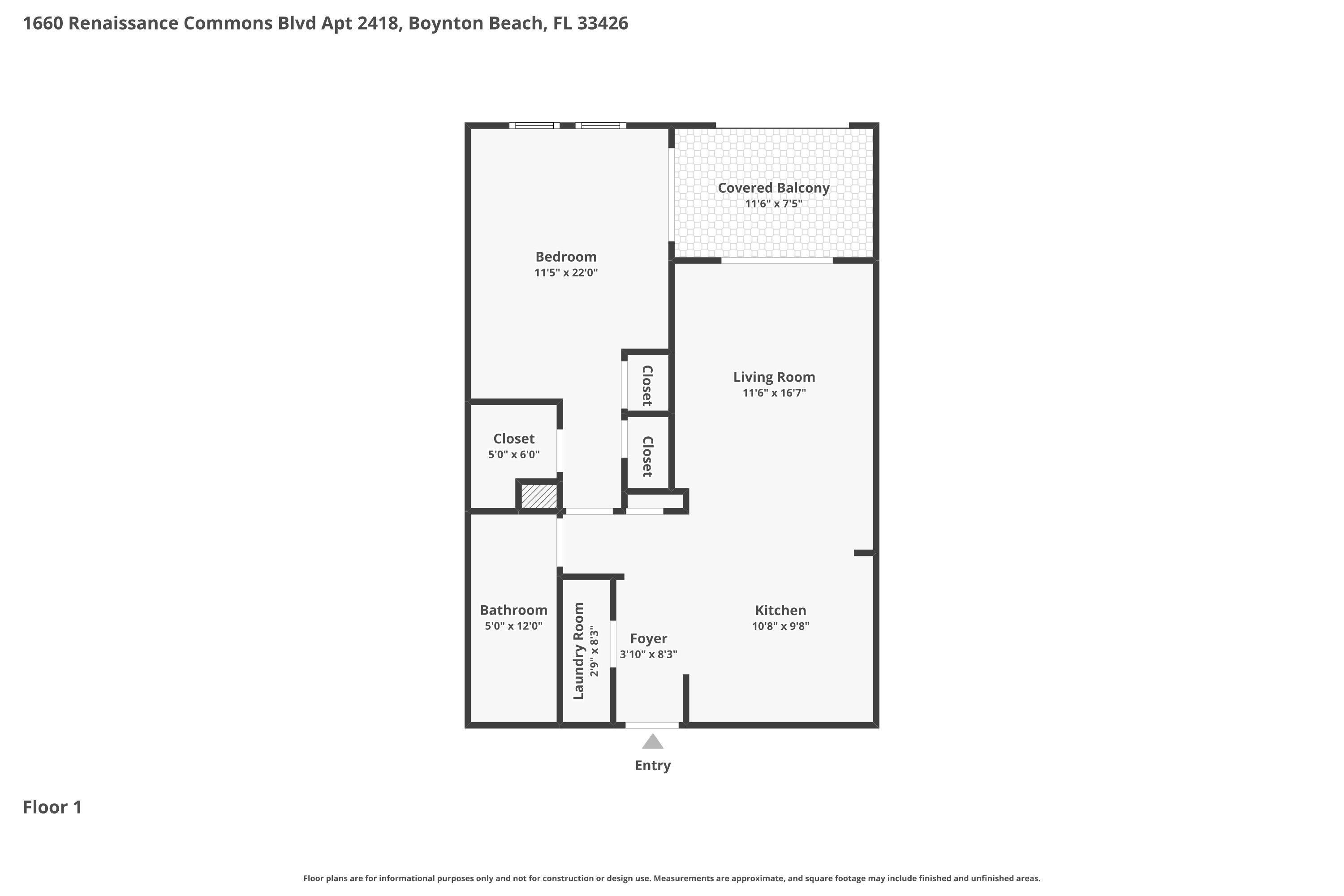 1660 Renaissance Commons Boulevard, Unit 2629 Boynton Beach, FL 33426 - Photo 25 of 25 Floor Plan