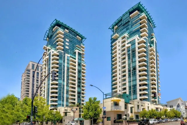 a front view of a building