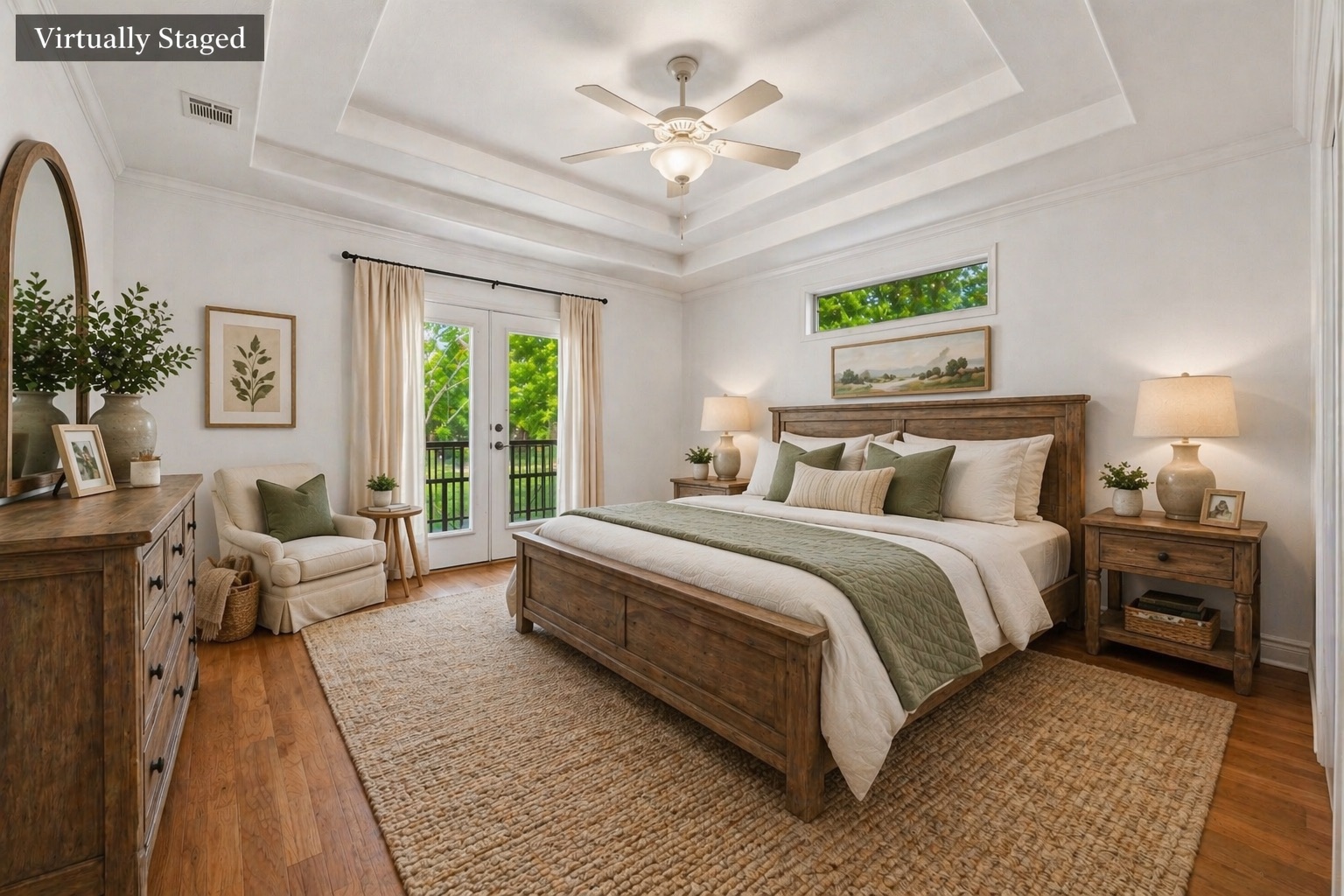 815 River Walk Trail Georgetown, TX 78633 - Photo 17 of 36 The large primary suite is a true retreat, tucked away at the back of the home for ultimate peace and quiet *Virtually staged image