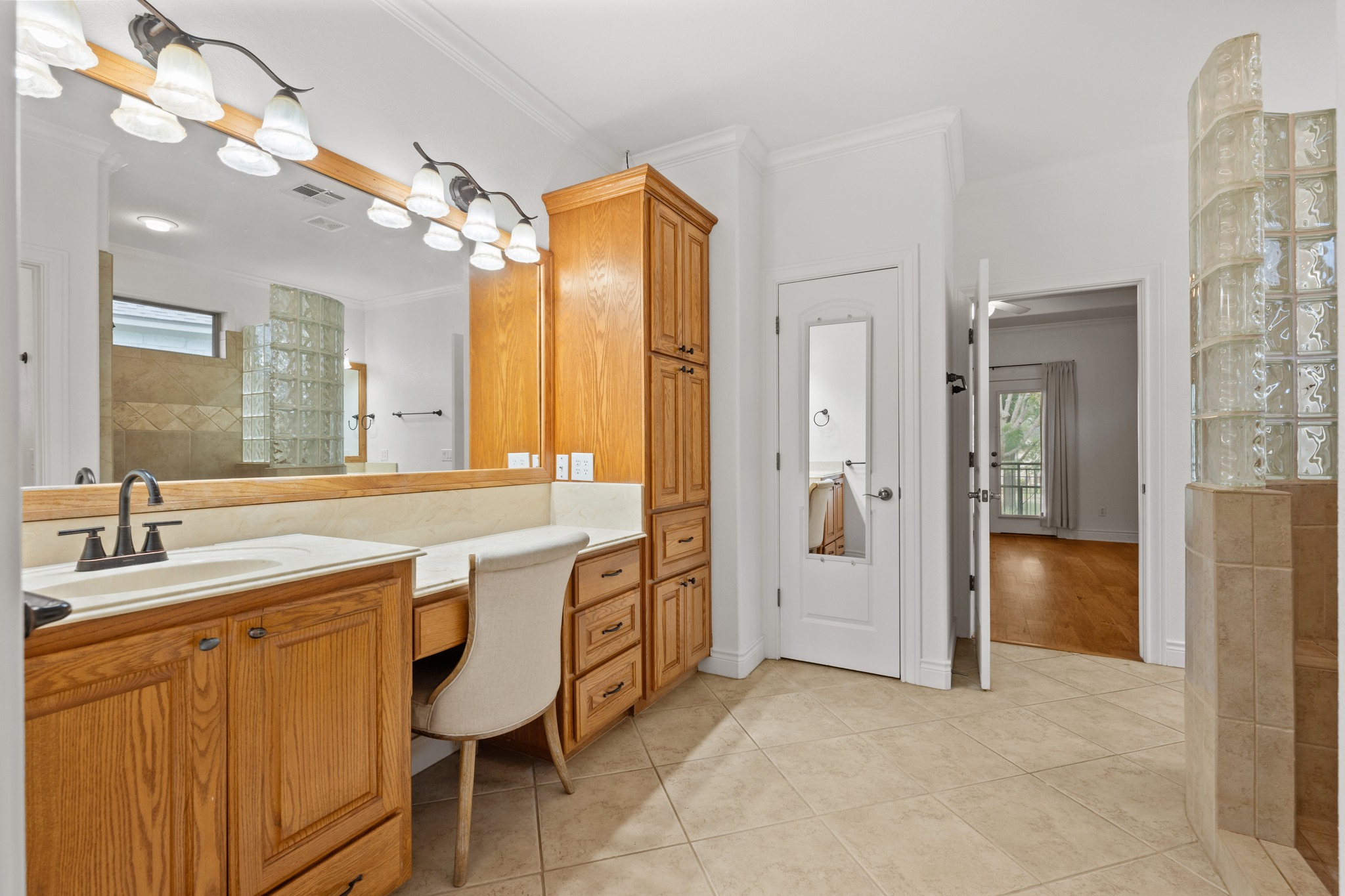 815 River Walk Trail Georgetown, TX 78633 - Photo 20 of 36 The primary bath offers the convenience of separate vanities, giving everyone their own space to get ready