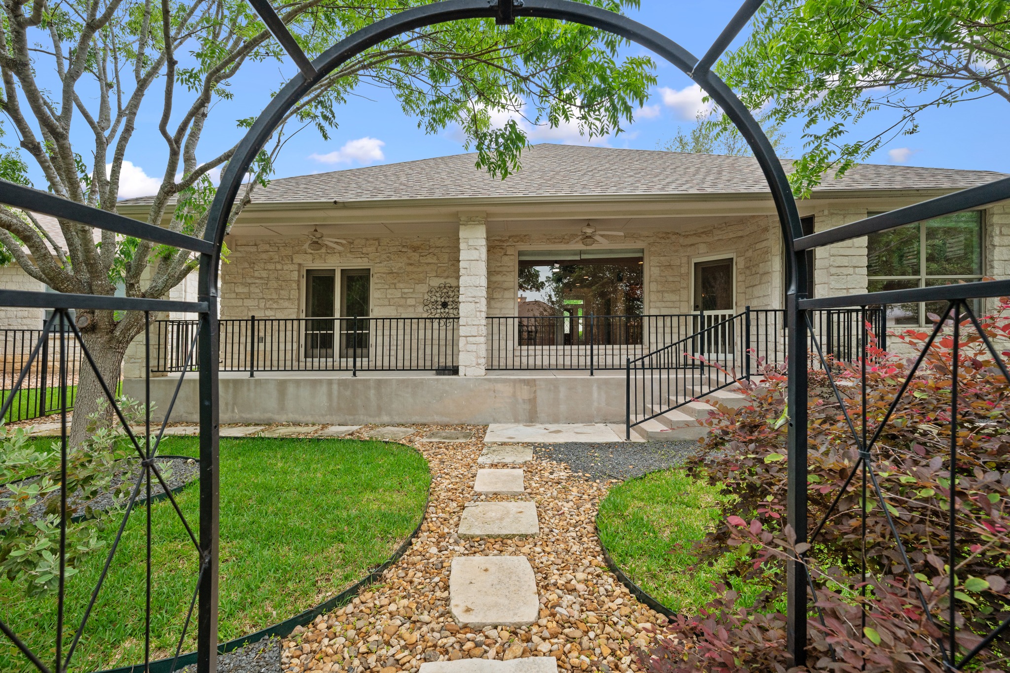 815 River Walk Trail Georgetown, TX 78633 - Photo 30 of 36 The private arbor in the back corner adds a touch of character and serves as your gateway to the local trails