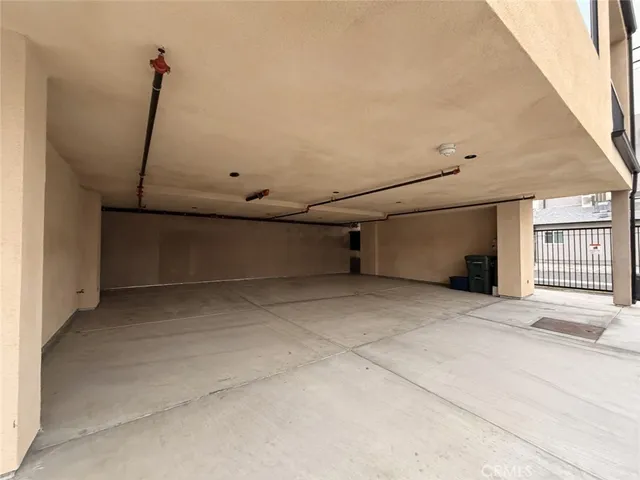 a view of a garage