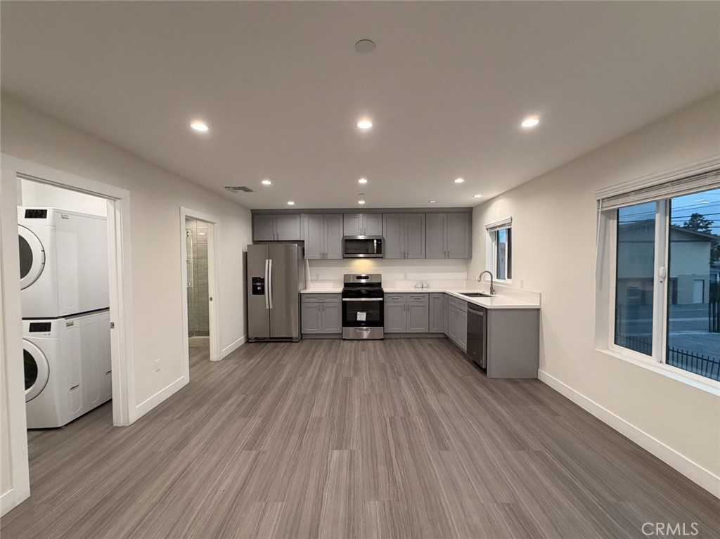 511 North Azusa Avenue, Unit 203 Azusa, CA 91702 - Photo 3 of 16 a view of kitchen with microwave and refrigerator