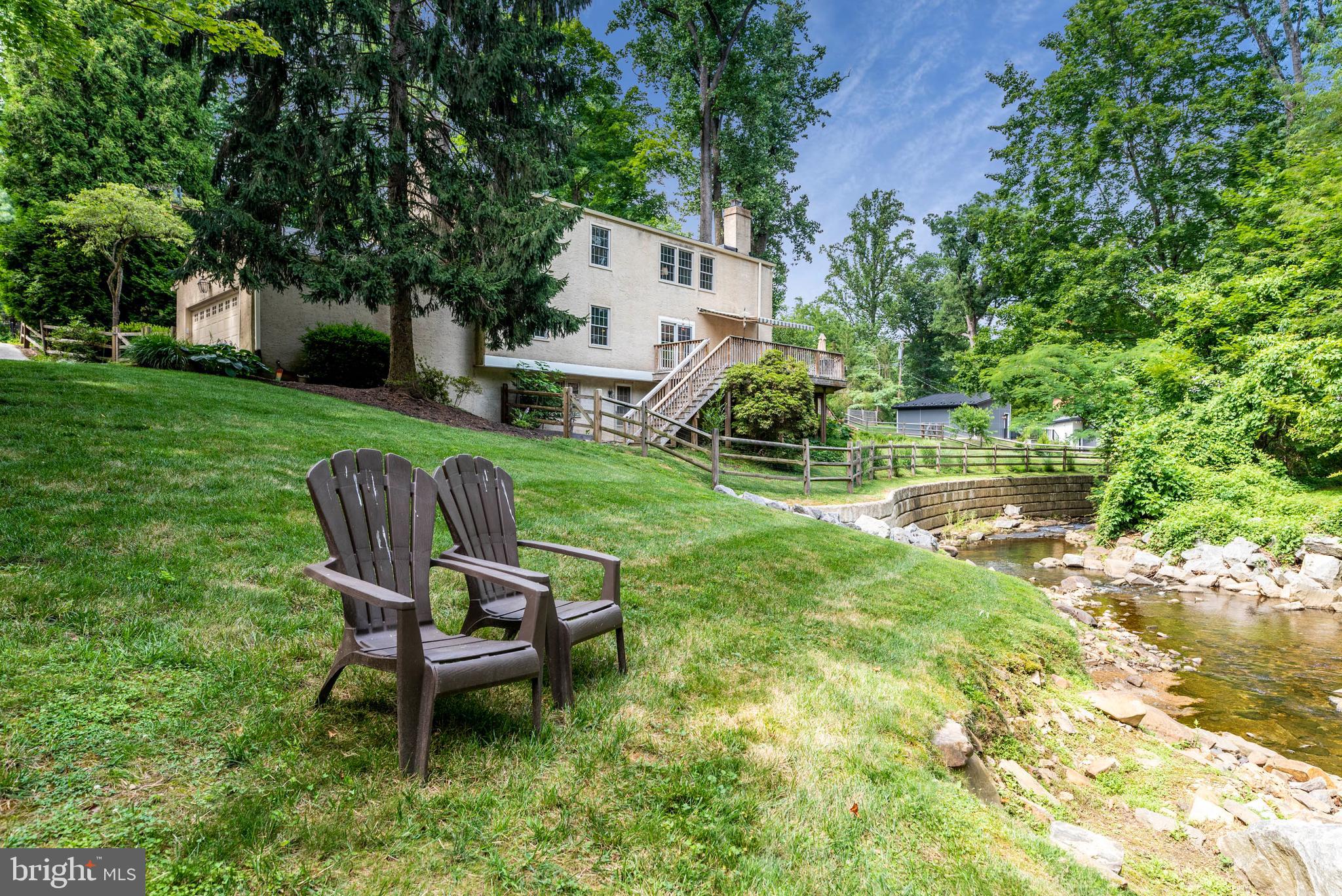 210 Gulph Creek Road Wayne, PA 19087 - Photo 34 of 46 Back lawn looking at House (before screened porch)