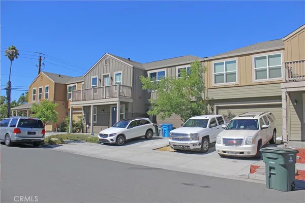 a car parked in front of a house