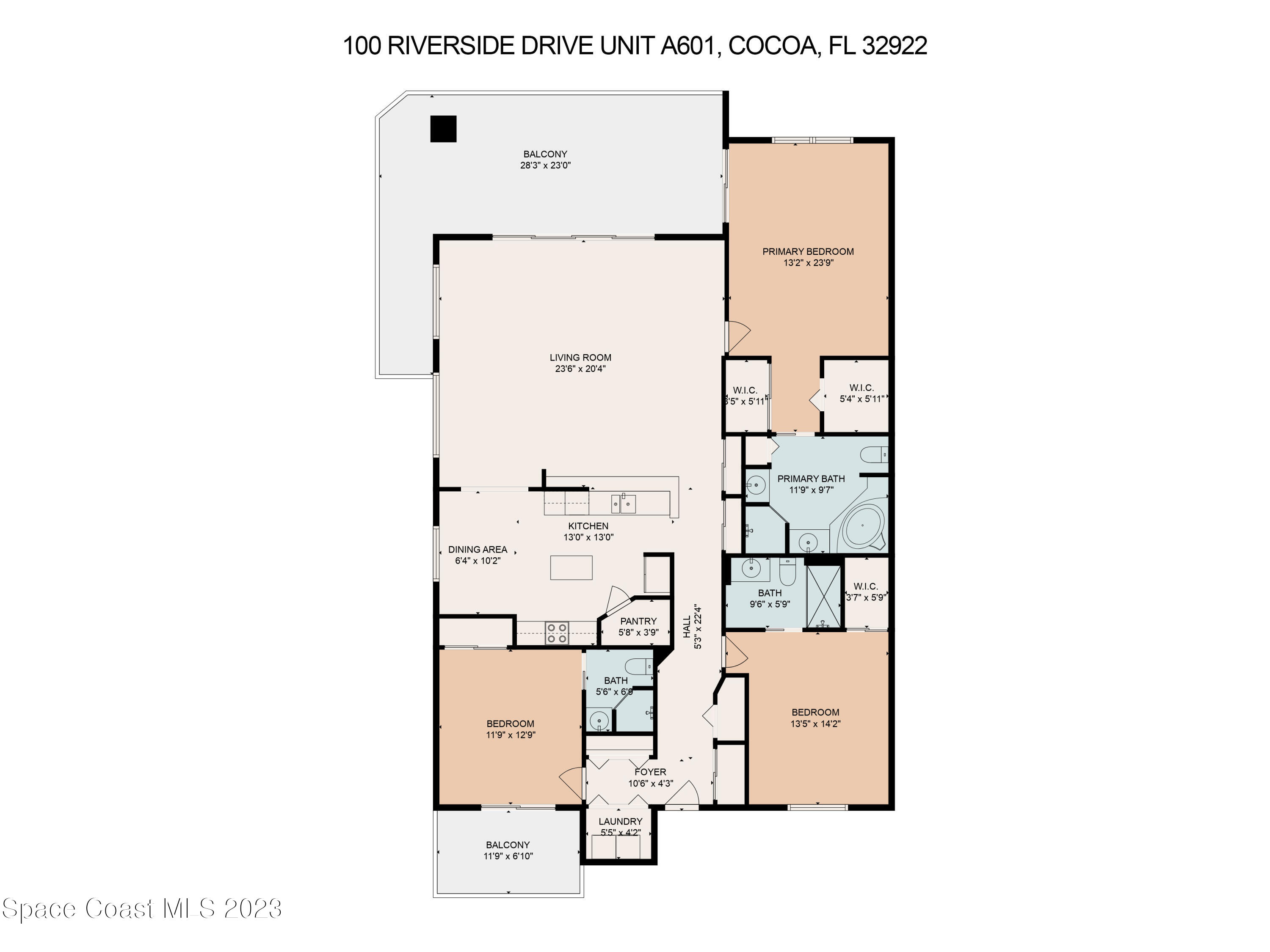 100 Riverside Drive, Unit 601 Cocoa, FL 32922 - Photo 94 of 95 Floorplan