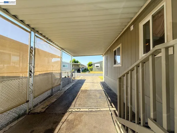 a view of a balcony