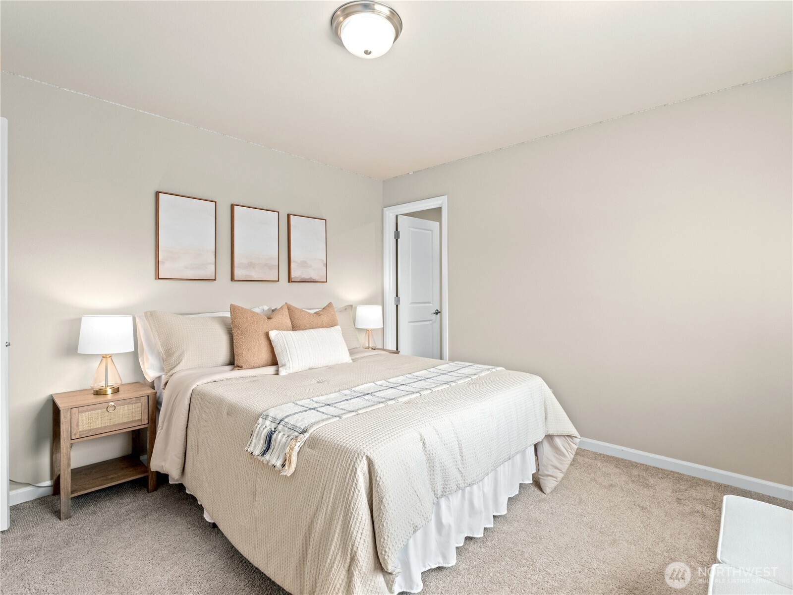3923 186th Place Southeast Bothell, WA 98012 - Photo 28 of 40 a bedroom with a bed and a night lamp