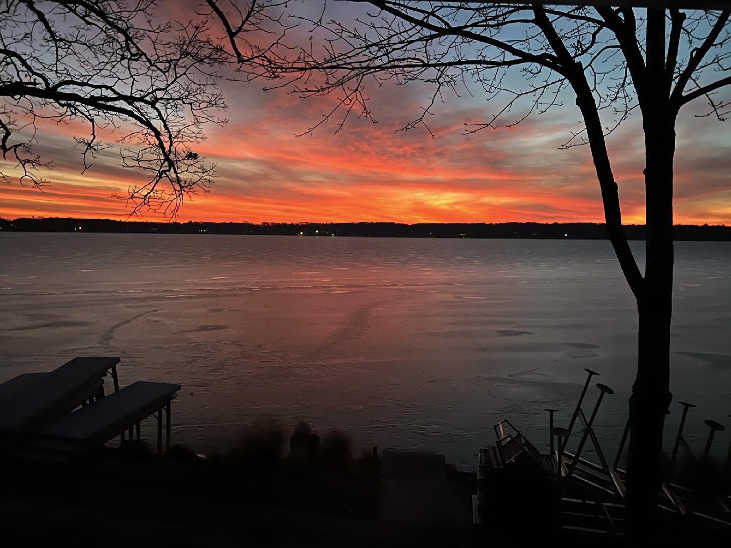4222 Maple Drive Delavan, WI 53115 - Photo 24 of 42 Sunset view of Delavan Lake