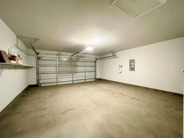 a view of a garage