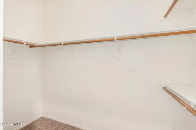a view of small space with racks on the wall