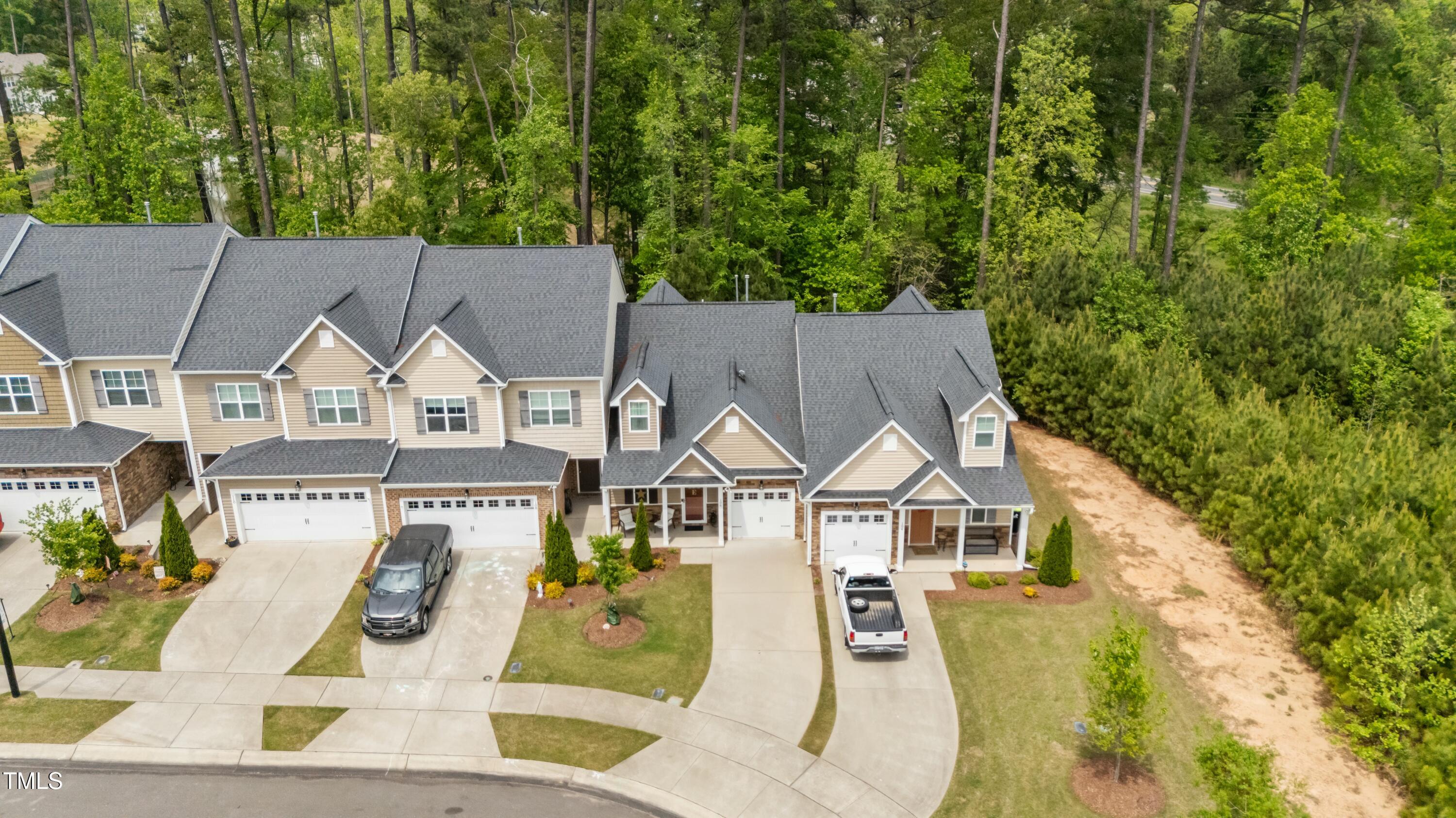 106 Churment Court Durham, NC 27703 - Photo 46 of 50 an aerial view of a house with swimming pool